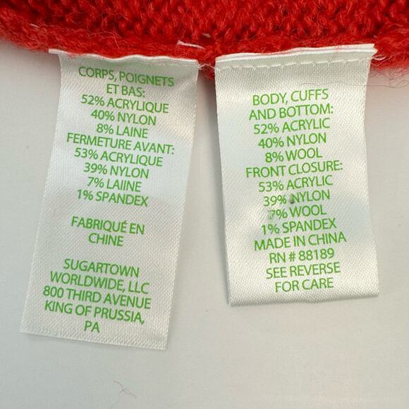 Lilly Pulitzer Leonette Sweater Cardigan Knit Amaryllis Red Wool Blend | M NWT - Picture 11 of 11